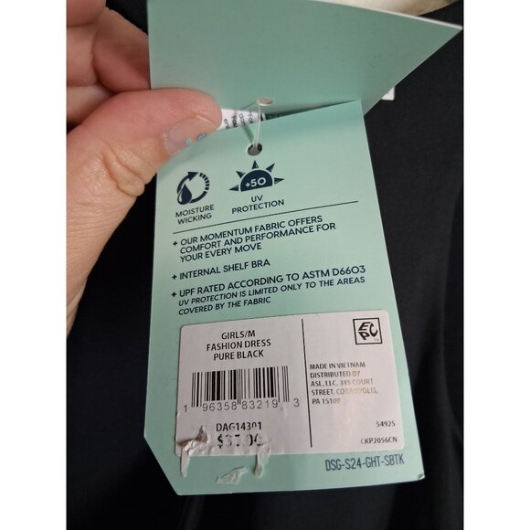 NWT DSG Athletic Dress Tennis Workout Girls Size Medium (10/12) Black - Picture 8 of 9